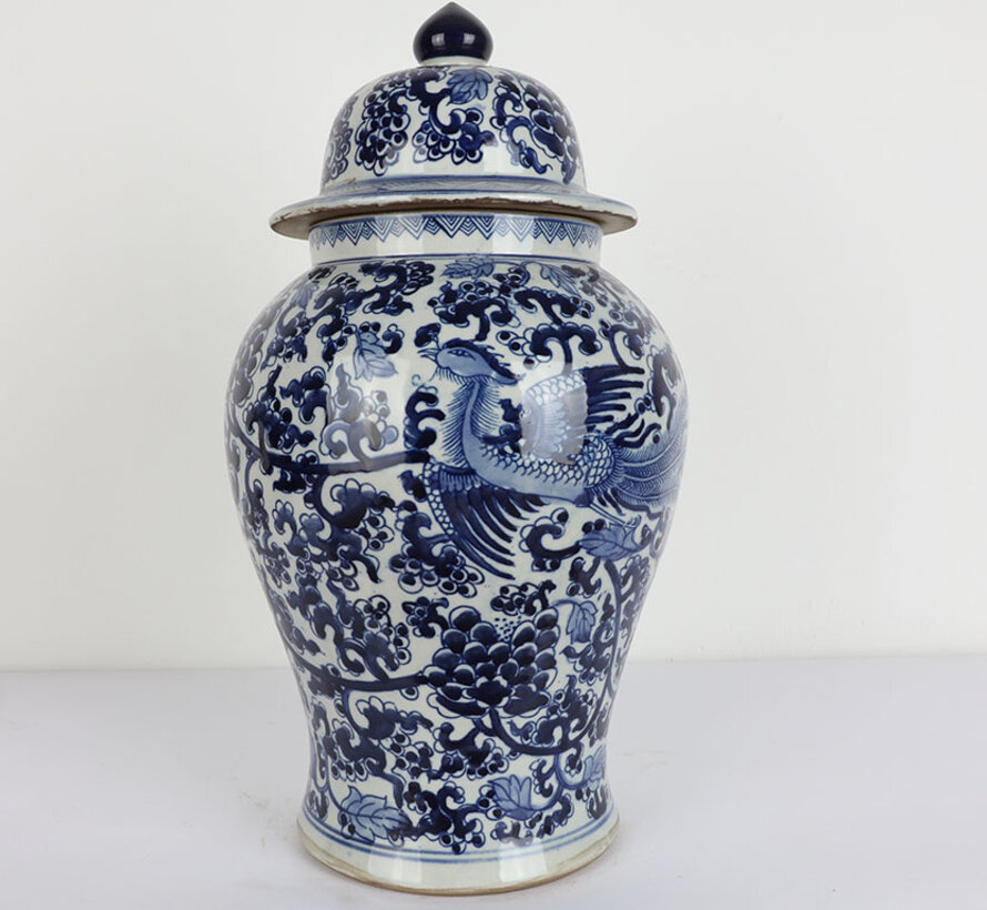 Chinese porcelain lidded vase 40 cm high Ø 20cm