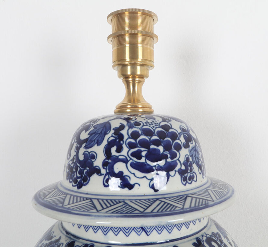 Porcelain vase lamp with phoenix