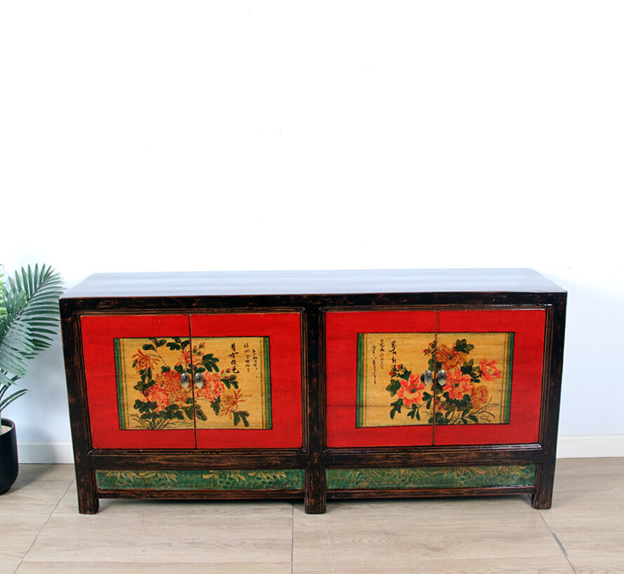 Antik chinesisches Sideboard bemalt