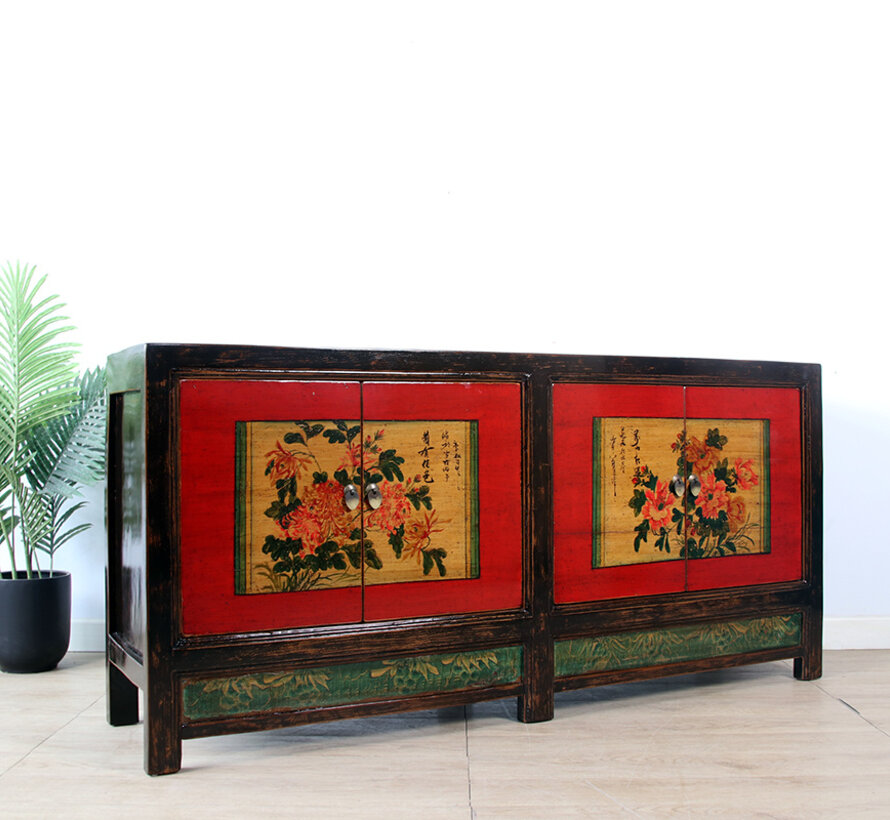 Antique Chinese painted sideboard