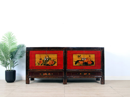 Yajutang Antique Chinese painted sideboard