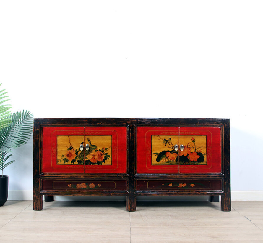 Antik chinesisches Sideboard bemalt