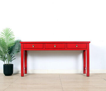 Yajutang konsolentisch schwarz & Naturholz Kanten