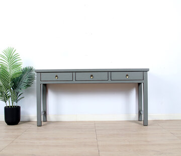 Yajutang konsolentisch schwarz & Naturholz Kanten