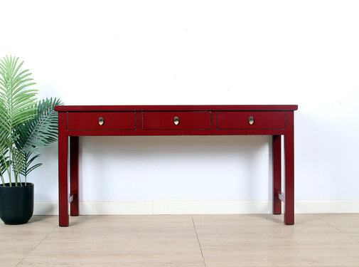 Yajutang konsolentisch schwarz & Naturholz Kanten