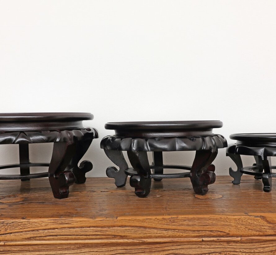 Wooden base coaster small table Ø17 cm