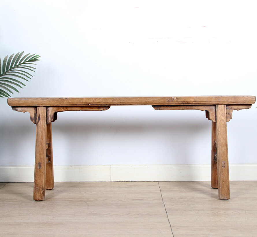 Antique wooden bench seat solid wood