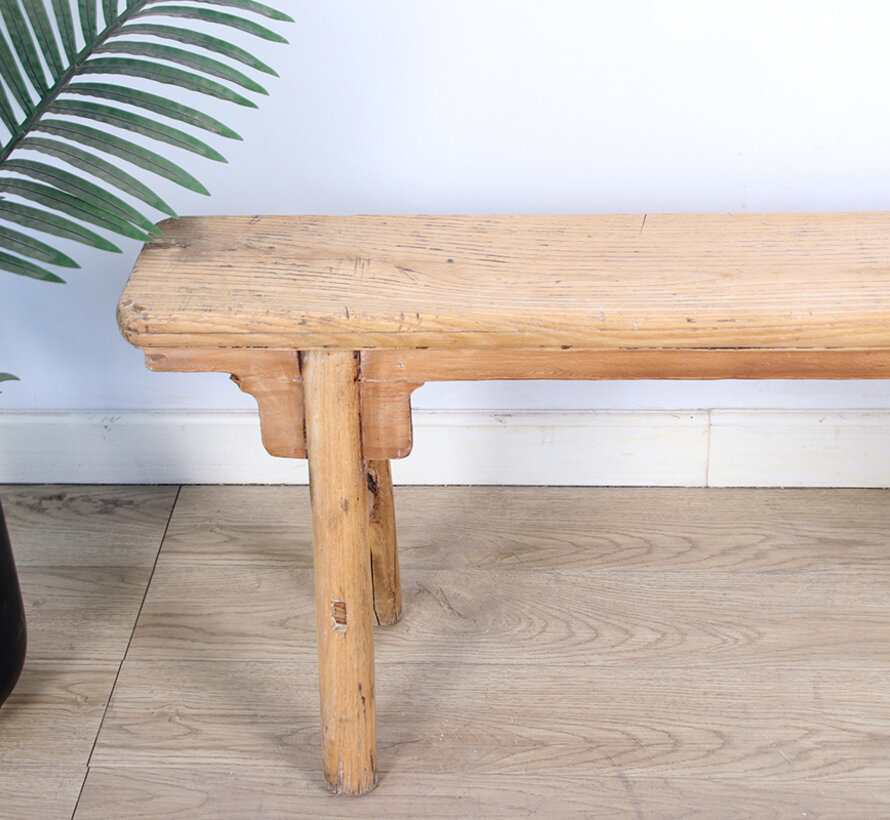 Antique wooden bench seat solid wood