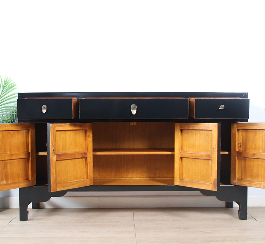 Sideboard with lotus flowers symbol of purity enlightenment