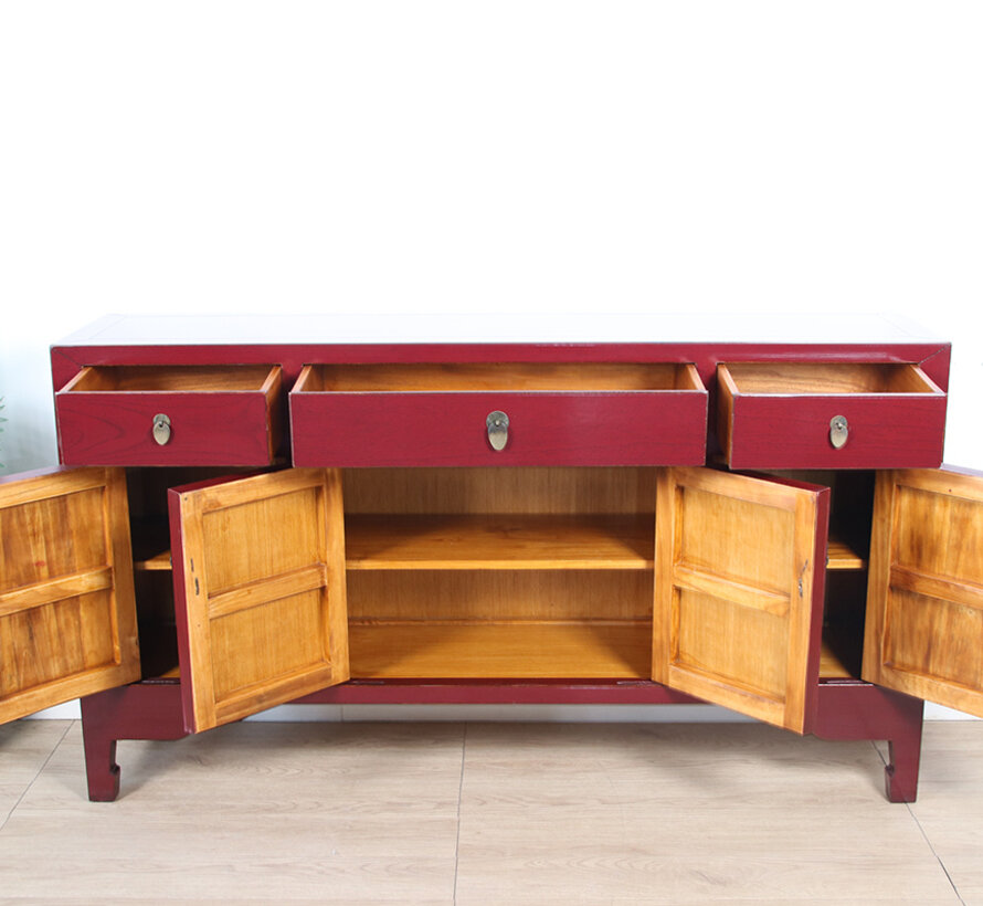 Sideboard with lotus flowers symbol of purity enlightenment