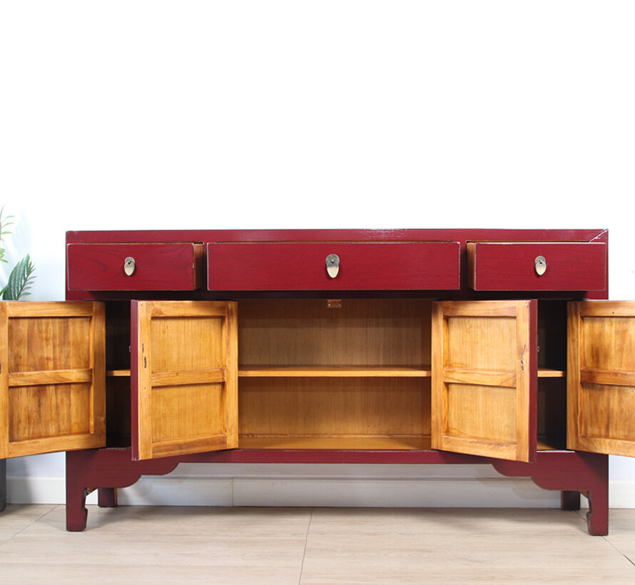 Sideboard with lotus flowers symbol of purity enlightenment