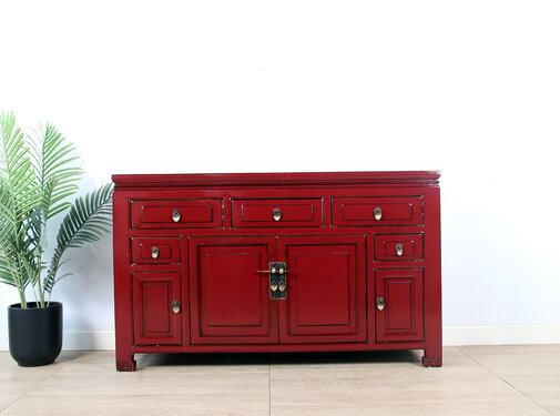Yajutang Antik chinesisches Sideboard purpurrot