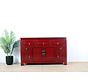 Antique Asian sideboard full of character in dark red