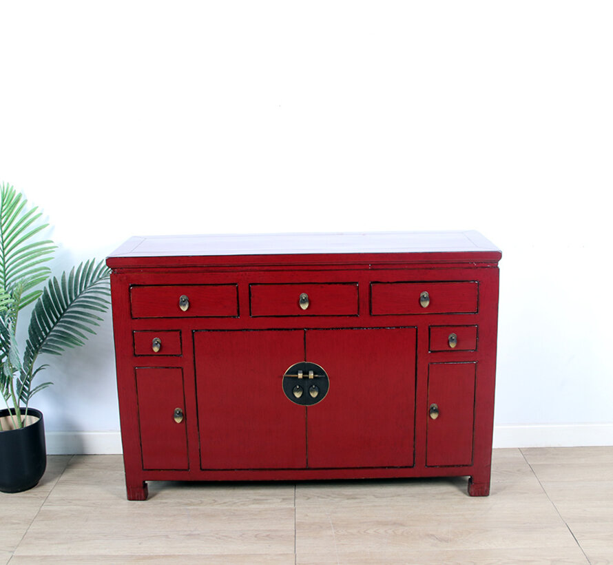 Antik chinesisches Sideboard purpurrot