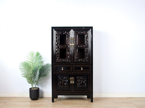 Yajutang antiker chinesischer Hochzeitsschrank schwarz