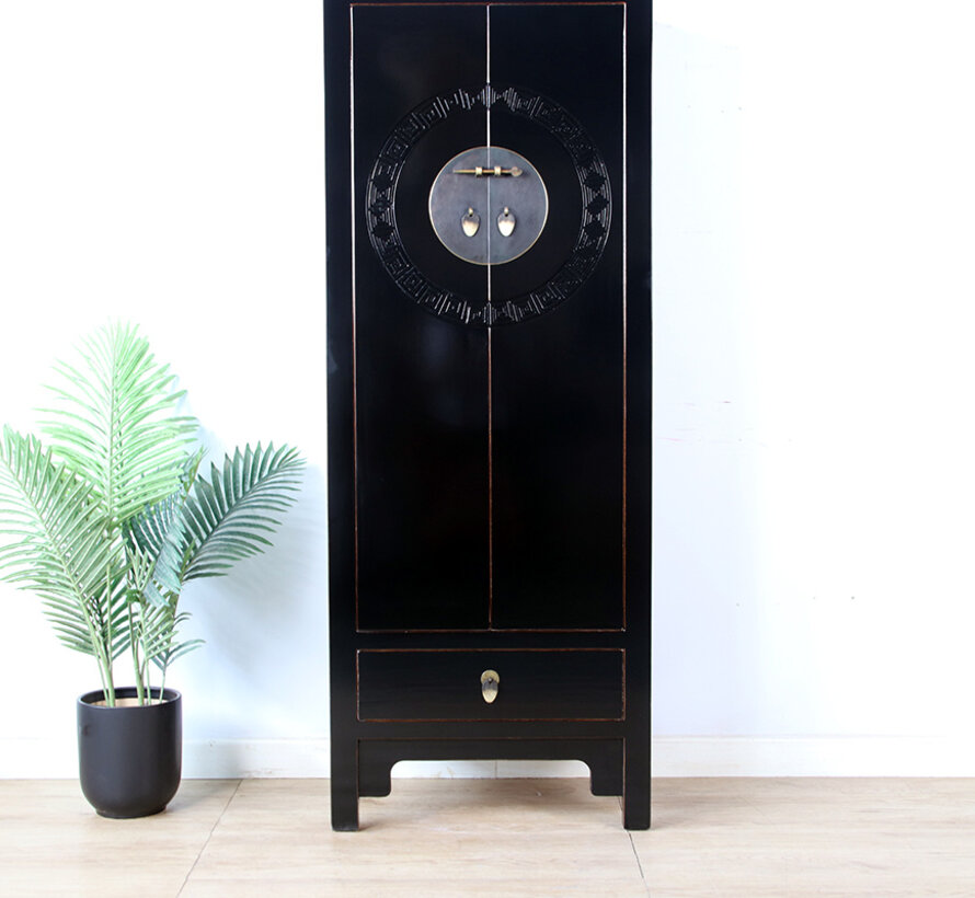 Chinese wedding cabinet solid wood black