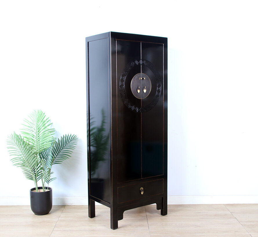 Chinesischer Schrank Hochzeitsschrank Massivholz schwarz