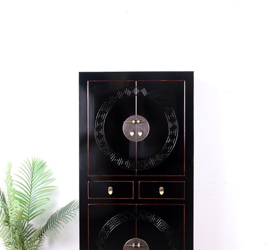 Chinese wedding cabinet solid wood black