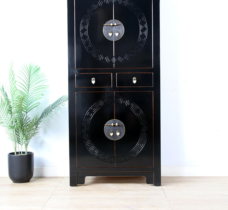 Chinese wedding cabinet solid wood black