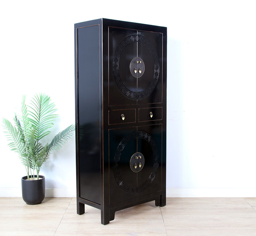 Chinese wedding cabinet solid wood black