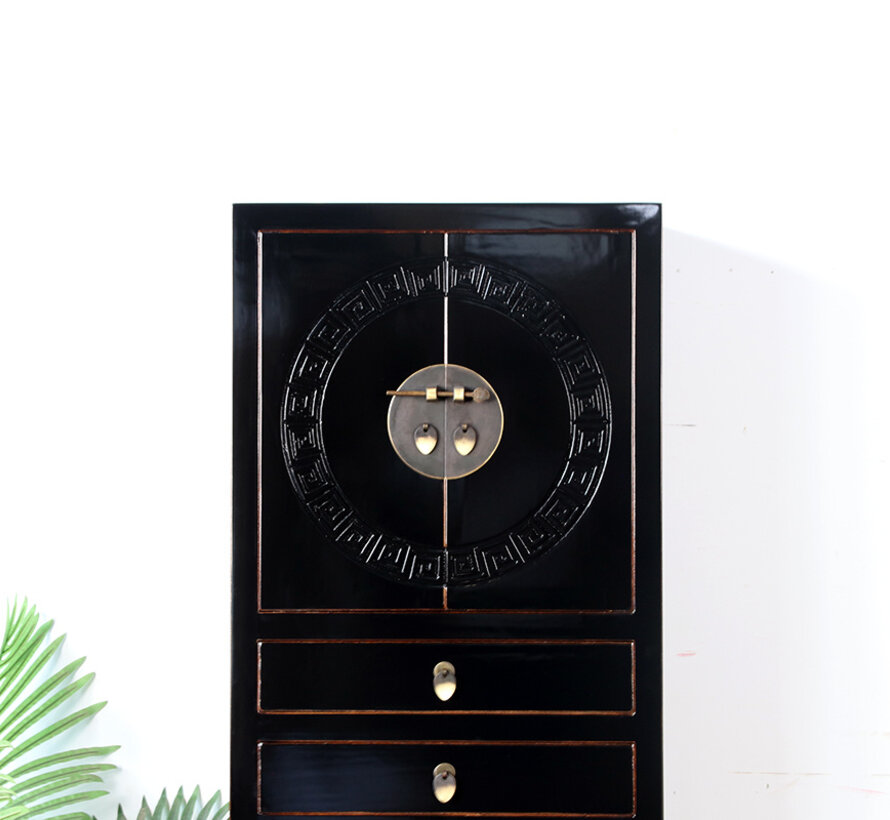 Chinese wedding cabinet solid wood black