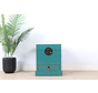 Chinese Chest Turquoise RAL5018 Solid Wood Brass | Yajutang