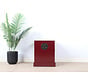 Chinese Storage Chest Red RAL3004 Solid Wood Brass | Yajutang