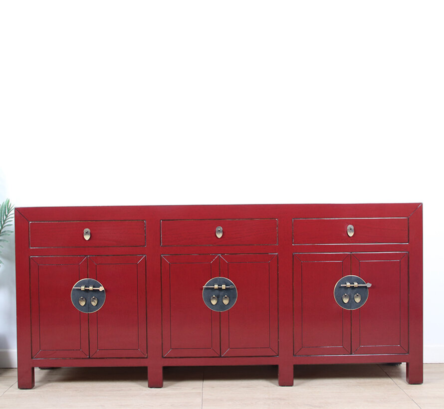 Chinese dresser sideboard 6 doors 3 drawers purple RAL3004