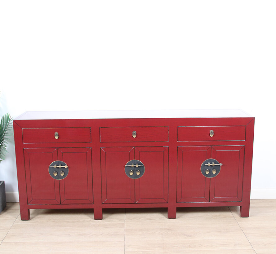 Chinese dresser sideboard 6 doors 3 drawers purple RAL3004