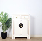 Yajutang chinesische Kommode  Hochzeitsschrank Cremeweiß