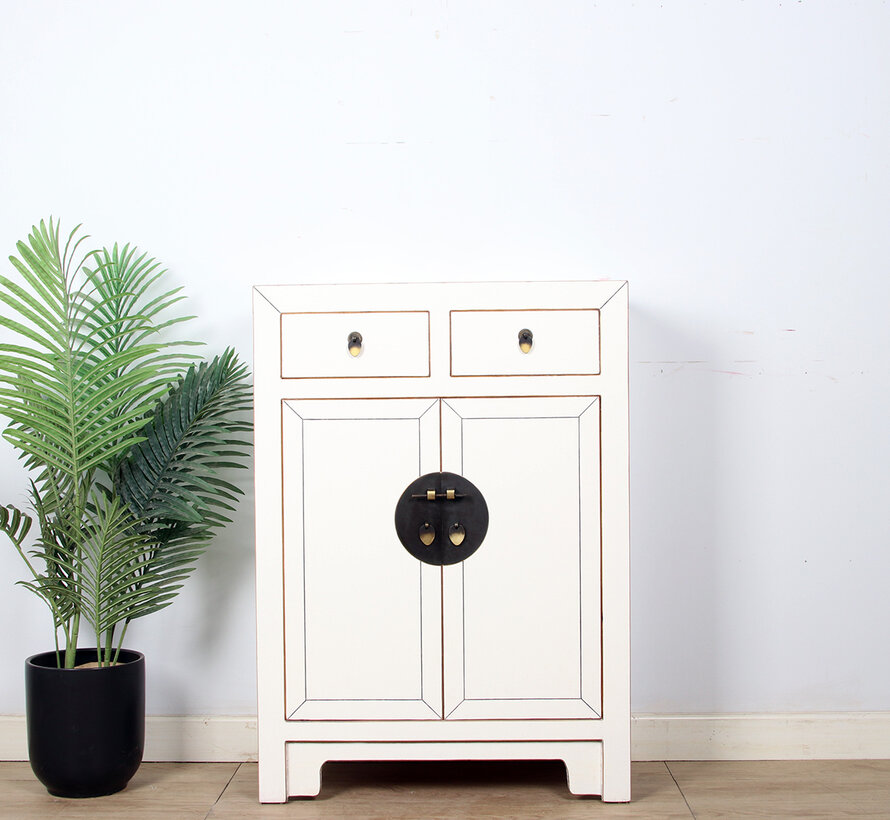 Chinese Chest of Drawers Wedding Cabinet Oriental/Asian cream white