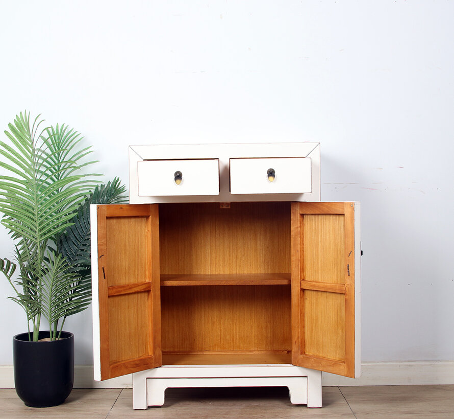 chinesische Kommode Hochzeitsschrank Orientalisch/Asiatisch Cremeweiß