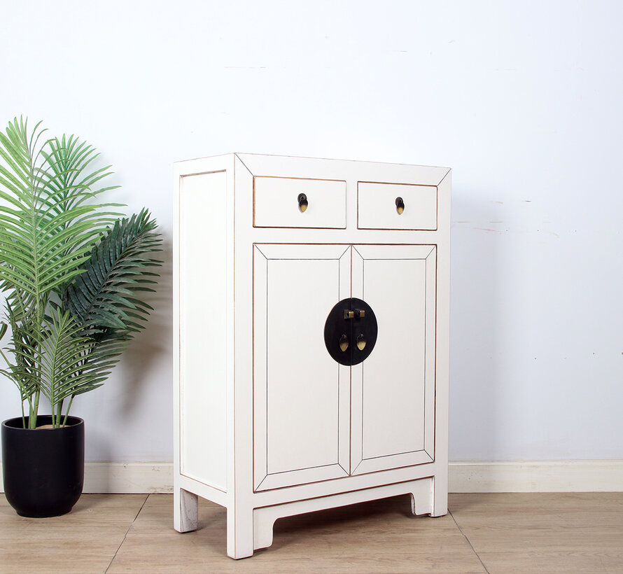 Chinese Chest of Drawers Wedding Cabinet Oriental/Asian cream white