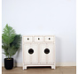 Chinese dresser 25 cm Deep Oriental / Asian style Cream white