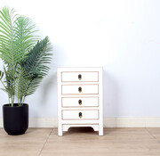 Yajutang Chinese bedside table Cream white