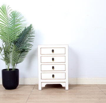 Yajutang Chinese bedside table Cream white