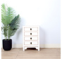 Chinese chest of drawers  bedside table solid wood Cream white