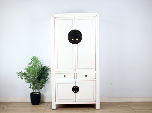 Yajutang Chinese wedding cabinet Cream white