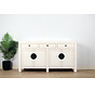 Chinese dresser sideboard 4 Türen 3 Schubladen Cream white