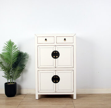 Yajutang Chinese dresser cupboard  Cream white