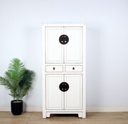 Yajutang Chinese dresser wedding cabinet Cream white