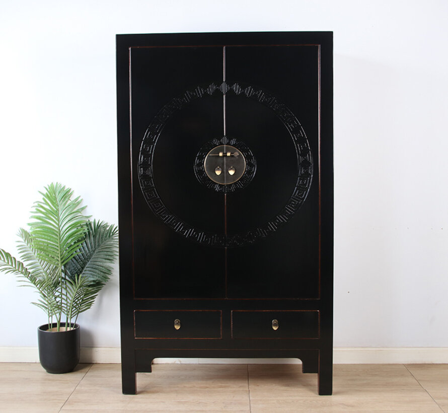 Feng Shui cabinet tradition meets aesthetics black vintage