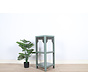 Flower column plant stand side table shelf solid wood  gray  RAL7005