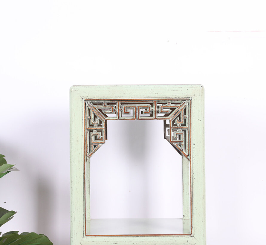 Flower column plant stand side table shelf solid wood