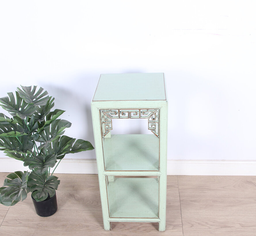 Flower column plant stand side table shelf solid wood