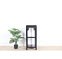 Flower column plant stand side table shelf solid wood