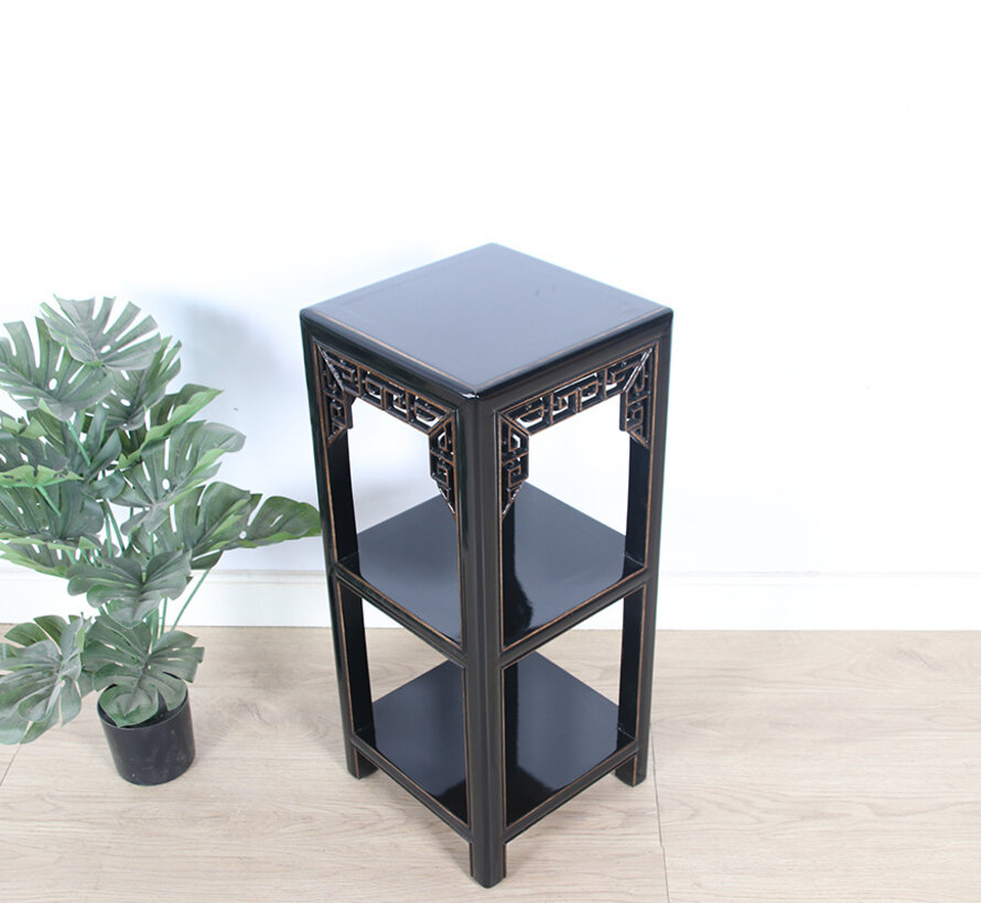 Blumensäule Pflanzenständer Beistelltisch Regal Massivholz