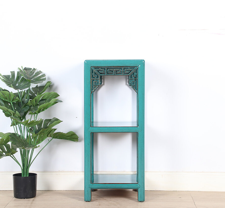 Flower column plant stand side table shelf solid wood
