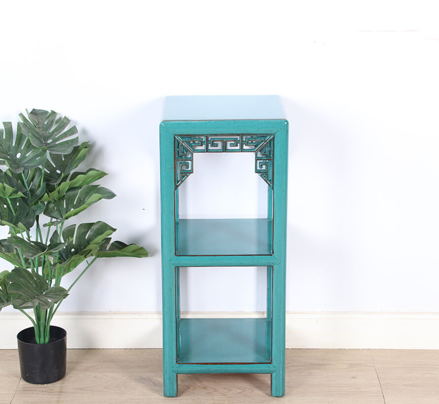 Flower column plant stand side table shelf solid wood