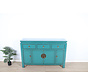 Chinese sideboard  chest of drawers 4 doors 3 drawers turquoise RAL5018